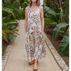 Lands Downunder Linen Dress